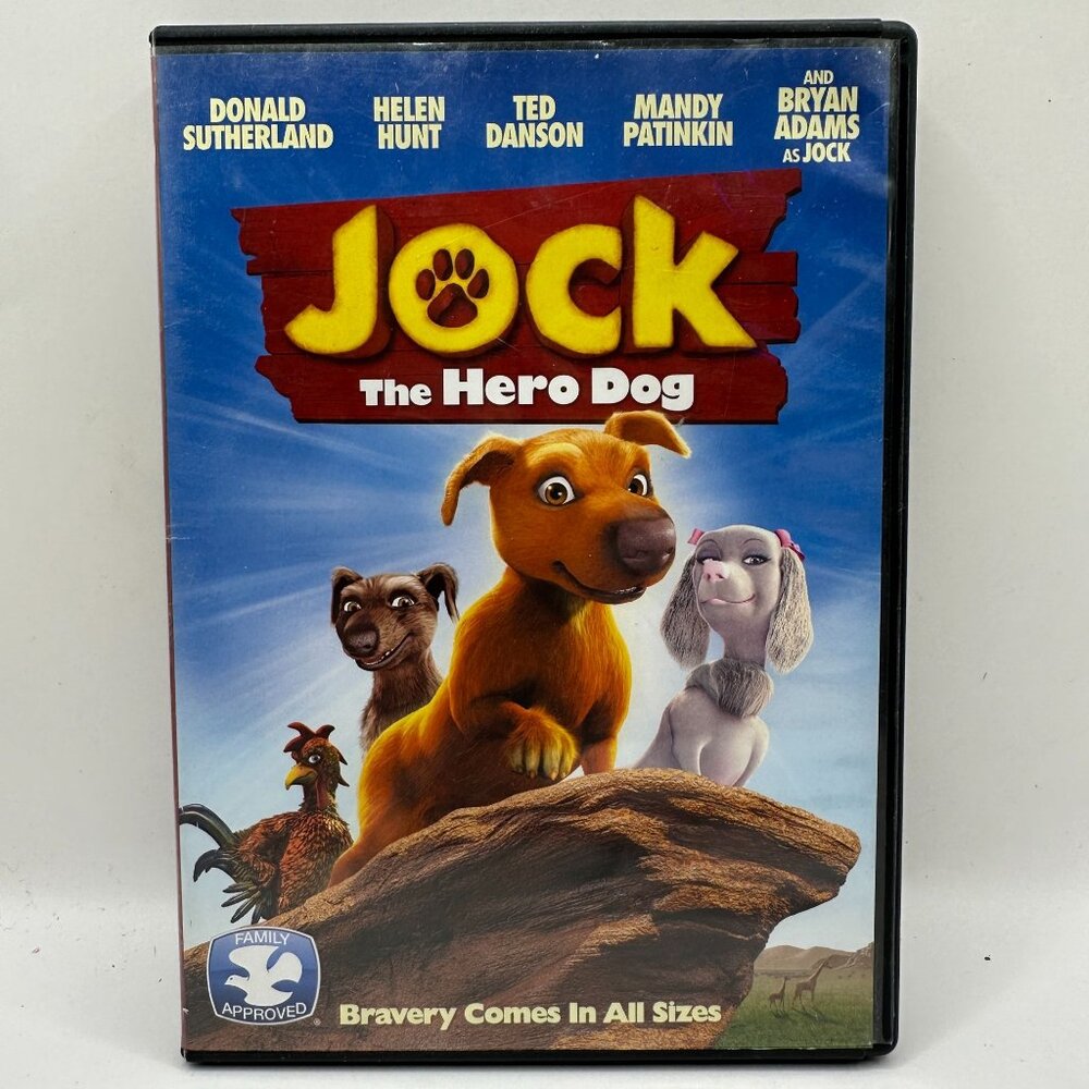 Jock The Hero Dog DVD Family Animated Adventure Featuring Bryan Adams